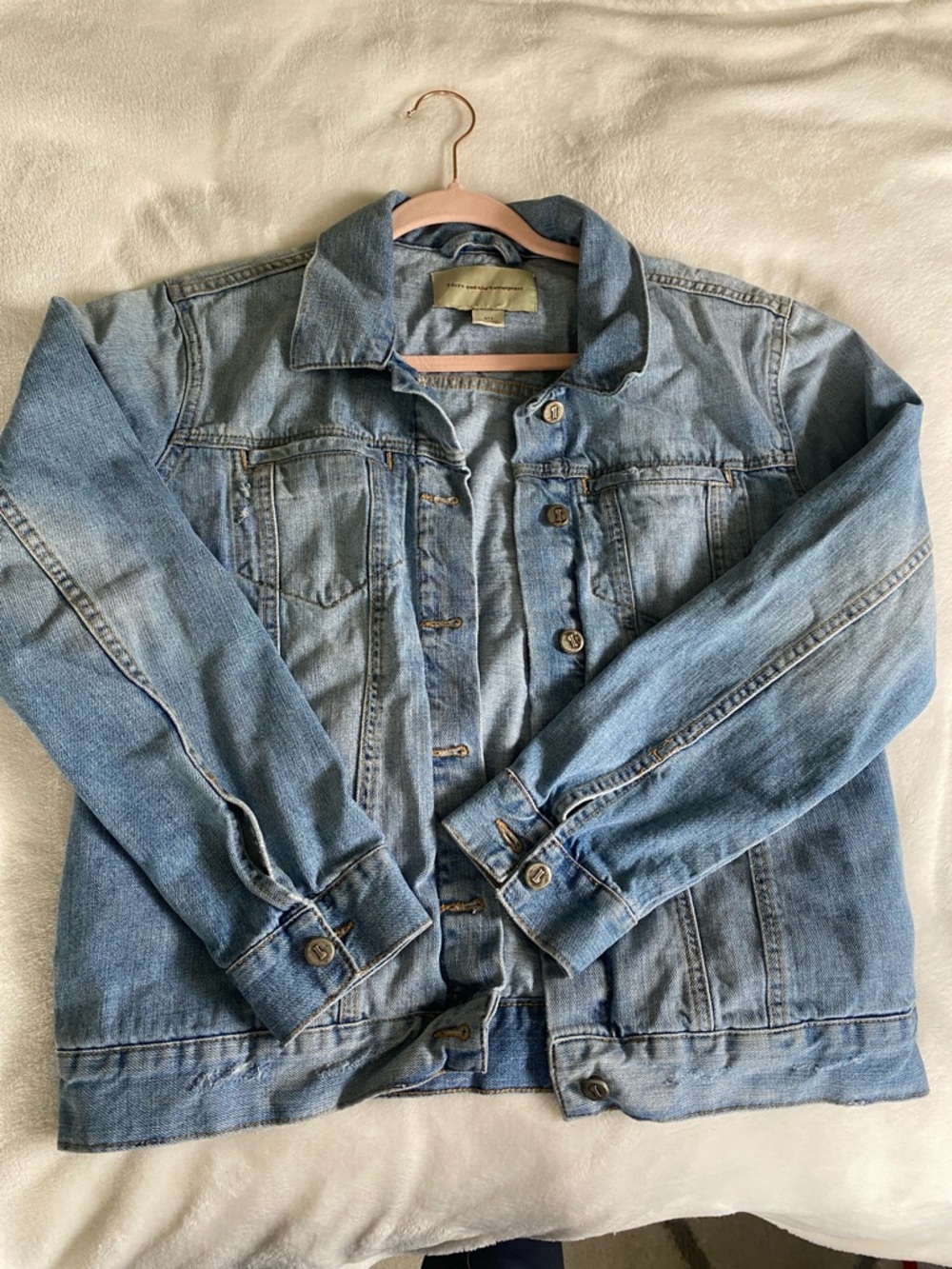 Pilcro and the Letterpress Light Blue Denim Jean Jacket